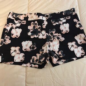 Floral Black and Pink Women's Shorts